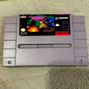 Gradius Super Nintendo Game with game protector
